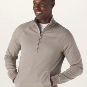 THE NORMAL BRAND - TENTOMA QUARTER ZIP - GRAY - XL